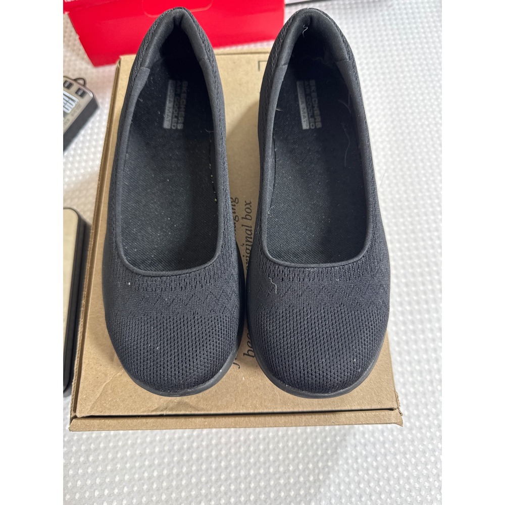 Skechers Flats Women 9 GoWalk Lite Enamored Black Walking 15400 EUC